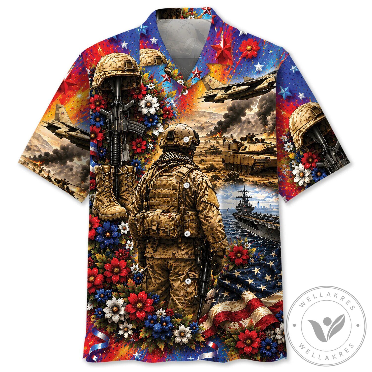 United States Gulf War Veteran Memorial Hawaiian Shirt