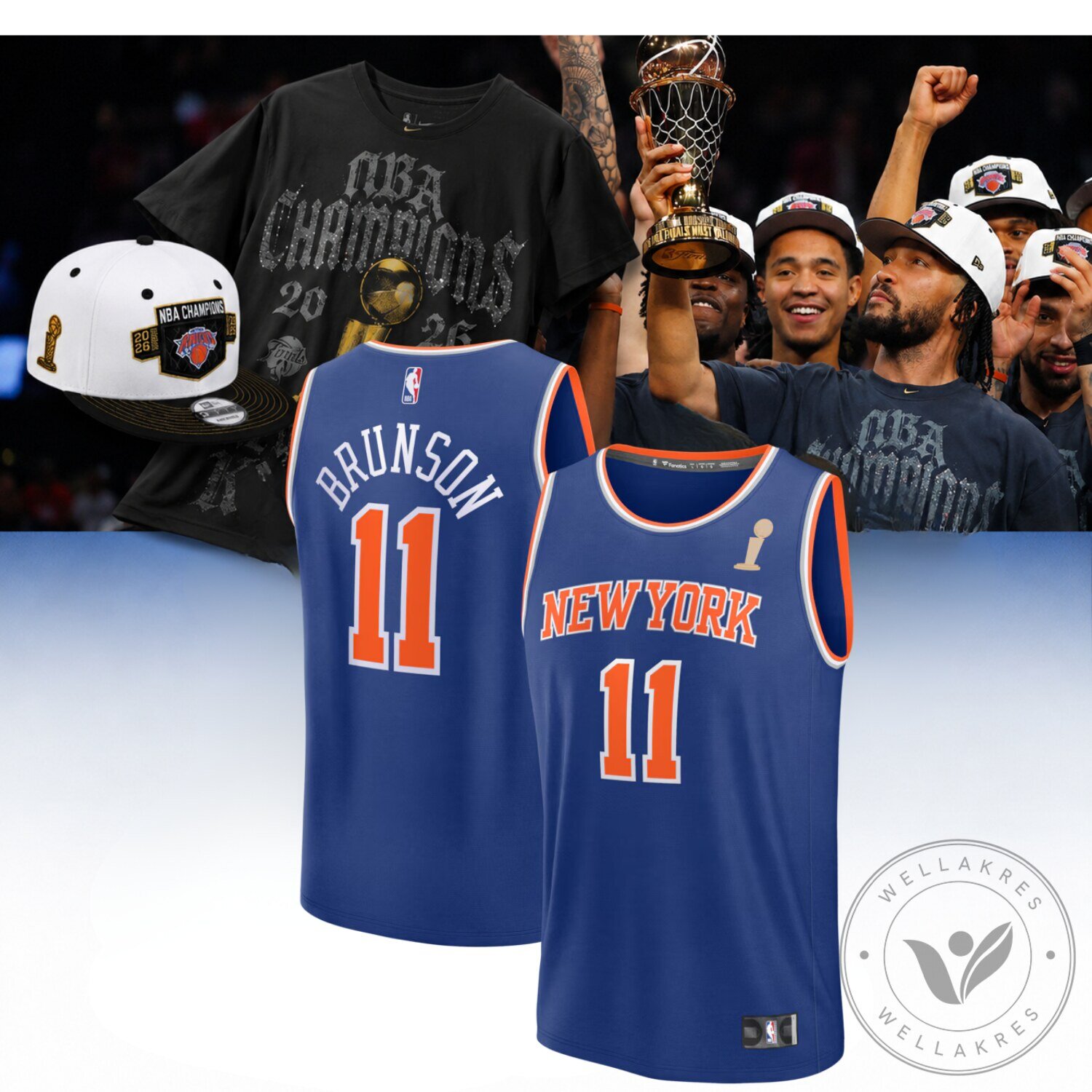 Jalen Brunson Autographed Jersey - New York Knicks Championship Edition