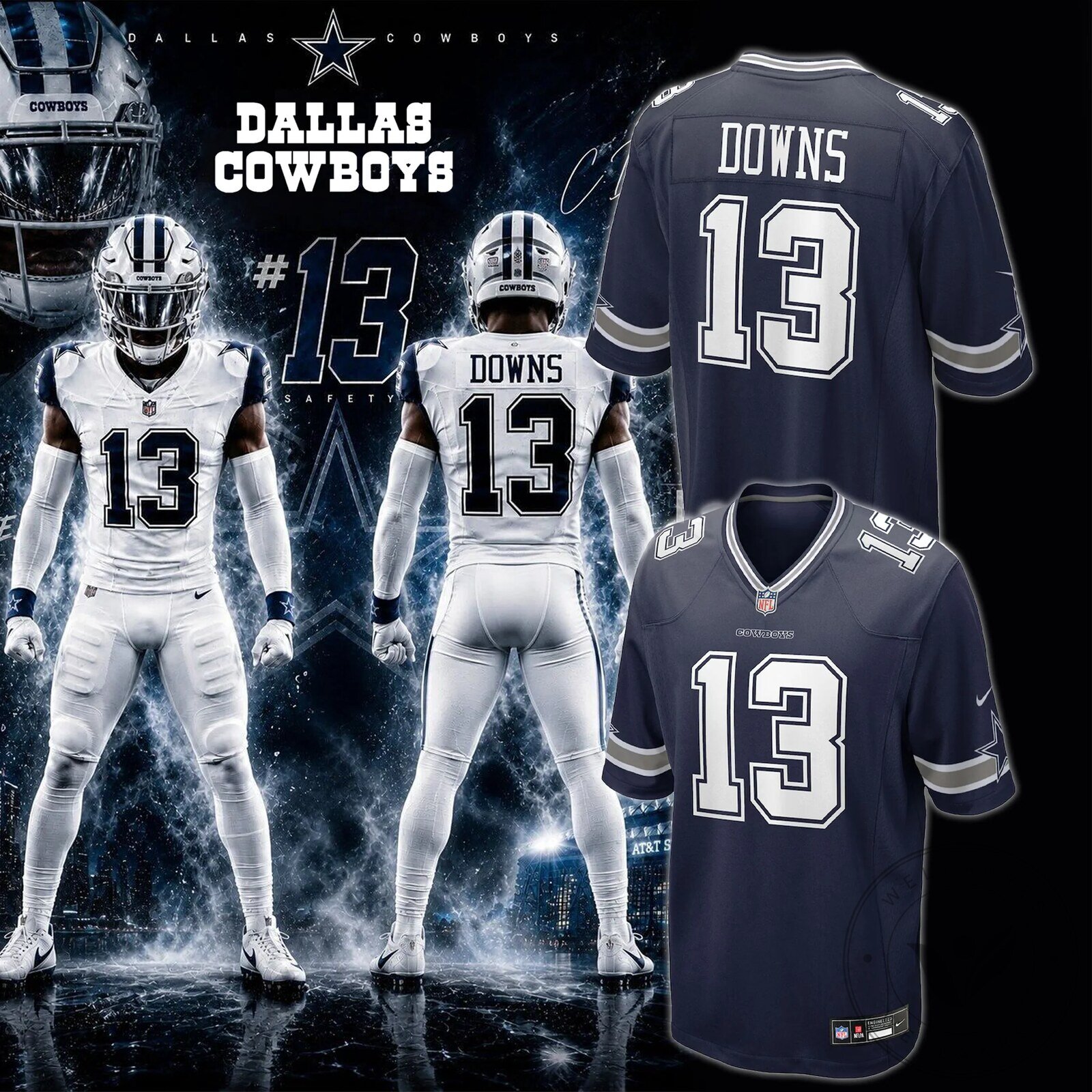 Dallas Cowboys Football Jersey Micah Parsons Number 13 Team Fan Apparel