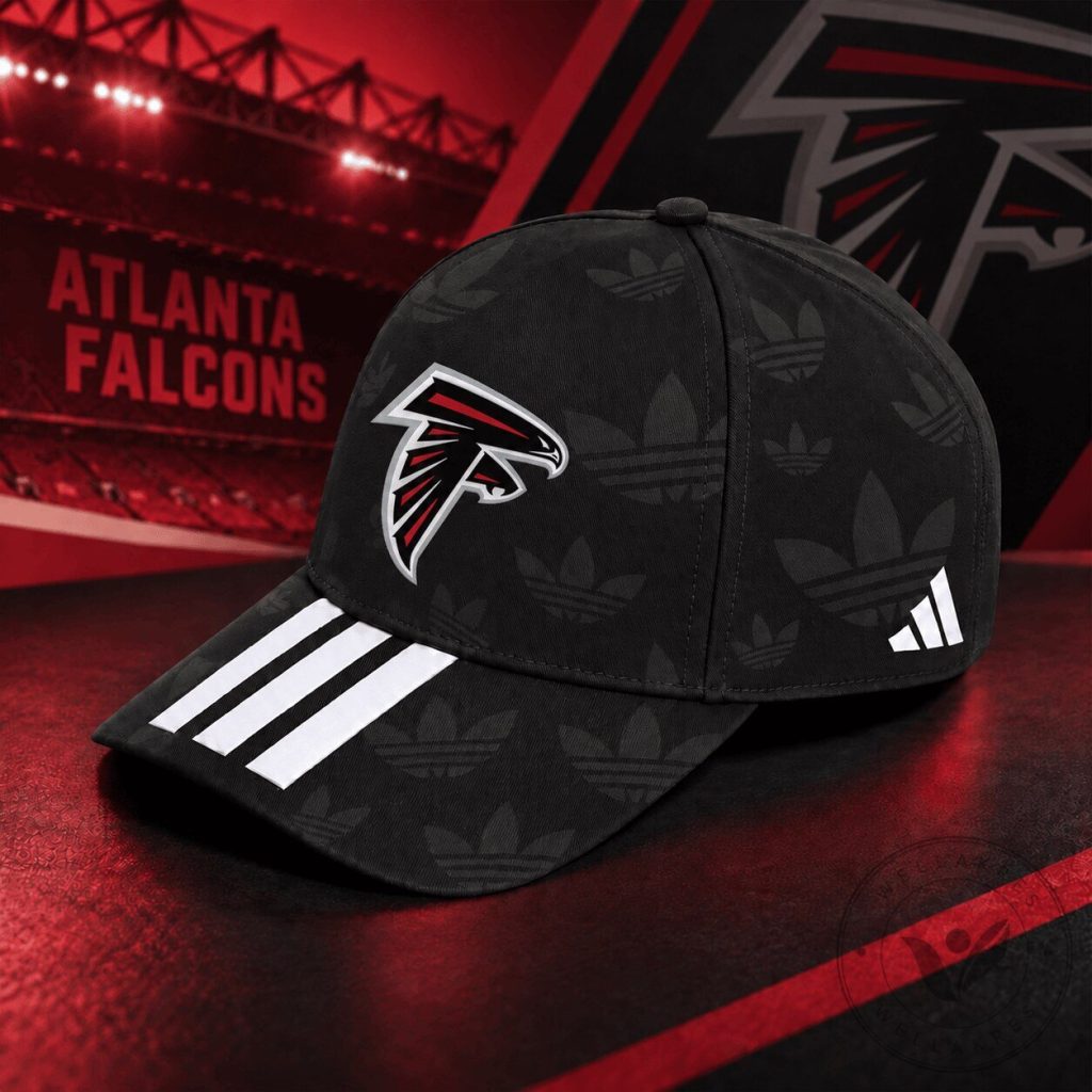 Atlanta Falcons National Football League Team Logo Black Cap Hat Atlanta Falcons National Football League Team Logo Black Cap Hat