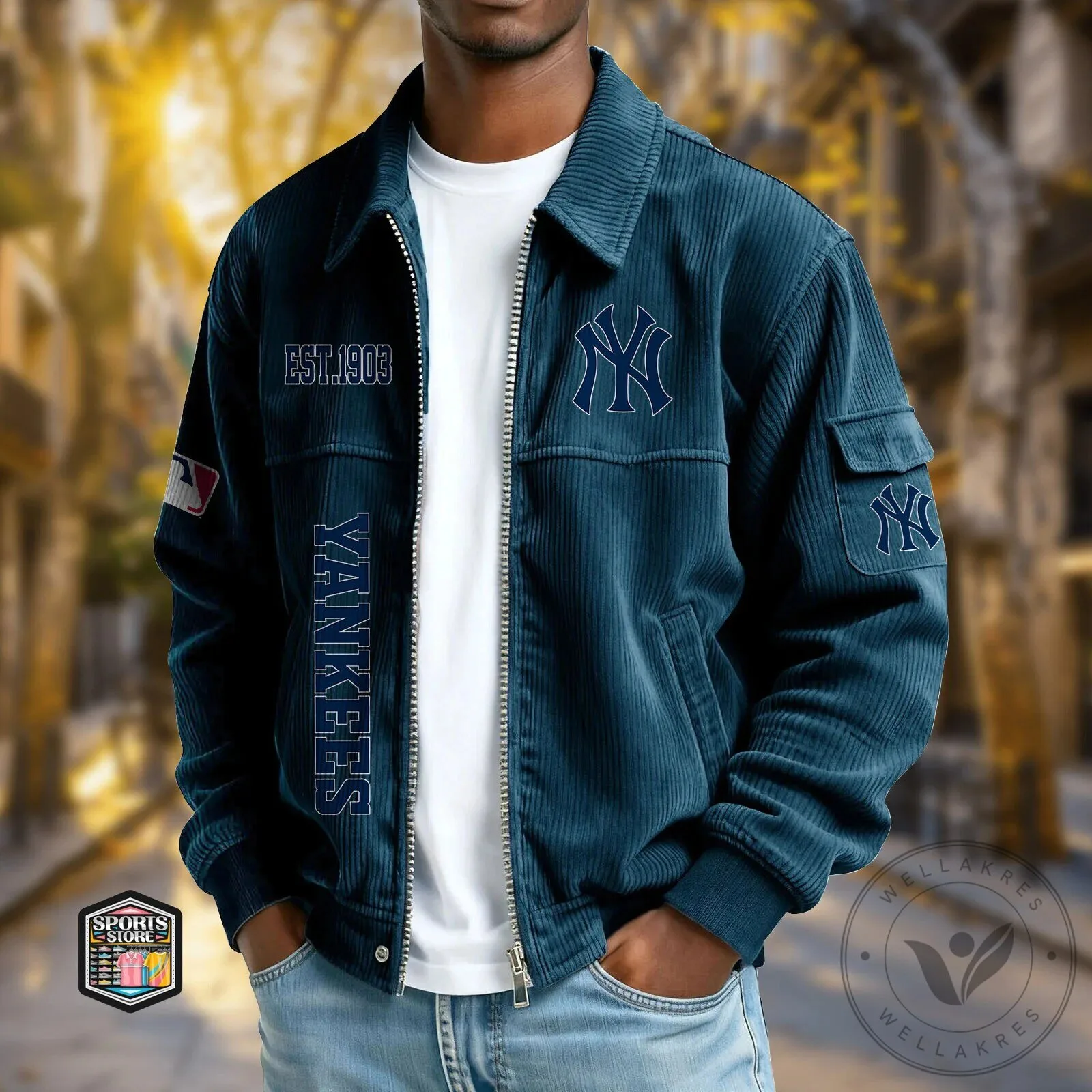 New York Yankees Established 1903 Corduroy Full-Zip Jacket