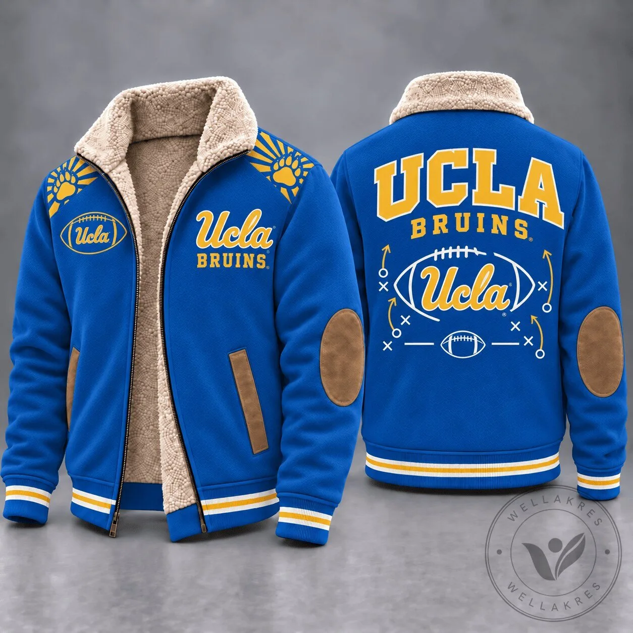 UCLA Bruins Football Team Sherpa Lined Full Zip Jacket
