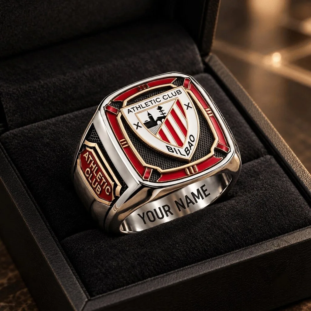 Athletic Club Bilbao La Liga Custom Engraved Football Fan Ring