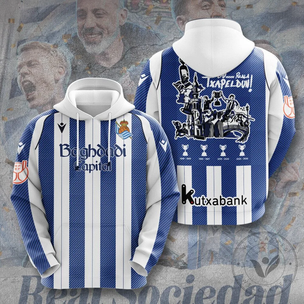 Real Sociedad Champions Copa Del Rey 2026 Football Jersey 9 Real Sociedad Champions Copa Del Rey 2026 Football Jersey