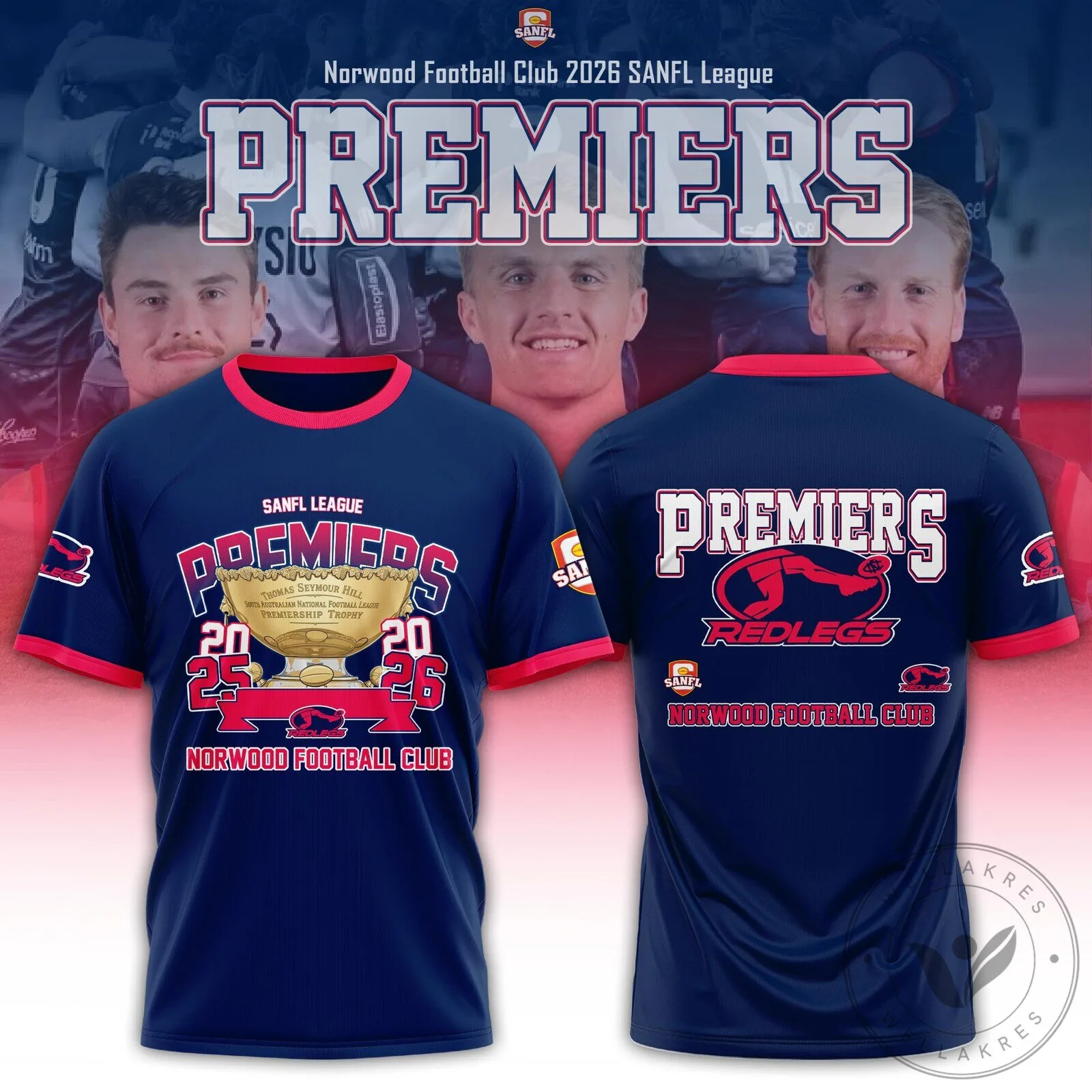 Norwood Football Club 2026 SANFL League Premiers Redlegs Football Jersey