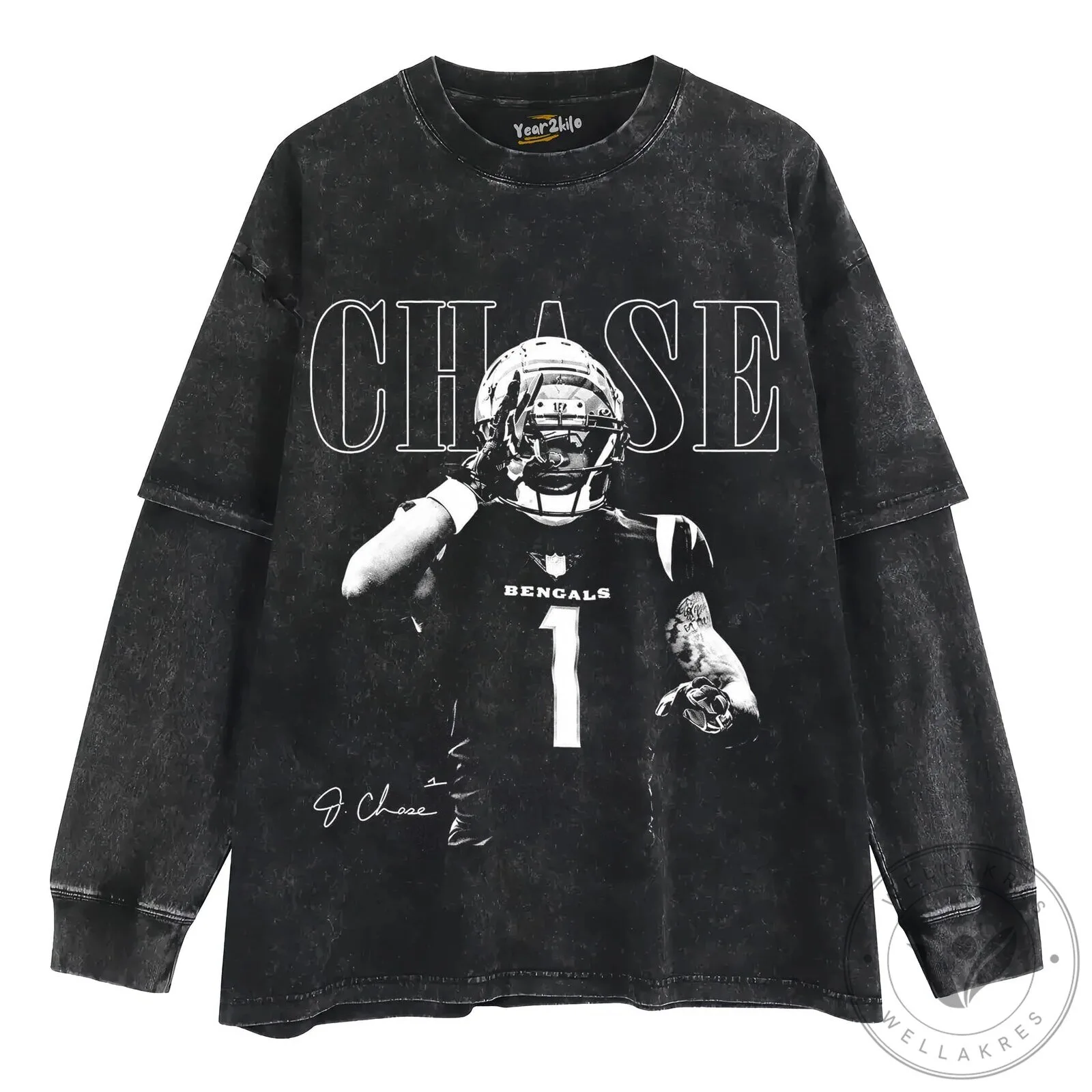 Ja'Marr Chase Cincinnati Bengals Football Vintage T-Shirt 18 Ja