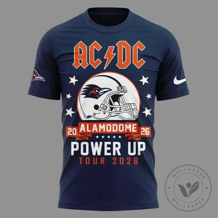 AC/DC Power Up Tour 2026 Concert T-Shirt for UTSA Football at Alamodome 8 AC/DC Power Up Tour 2026 Concert T-Shirt for UTSA Football at Alamodome