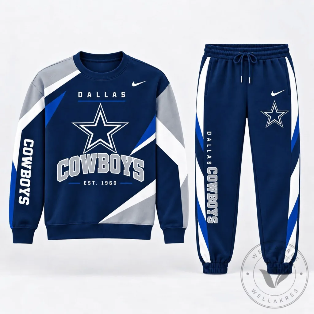 Dallas Cowboys NFL Football Team Sweatshirt and Jogger Pants Set Dallas Cowboys NFL Football Team Sweatshirt and Jogger Pants Set
