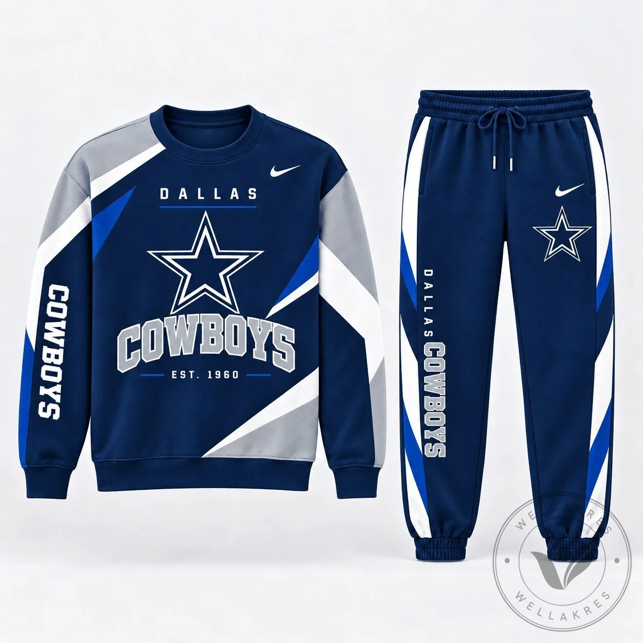 Dallas Cowboys NFL Football Team Sweatshirt and Jogger Pants Set