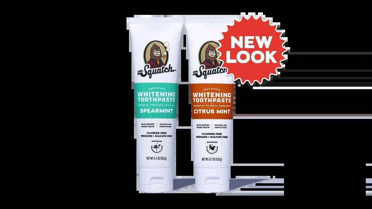 Dr. Squatch Men's Natural Whitening Toothpaste Spearmint and Citrus Mint Kit 9 Dr. Squatch Men
