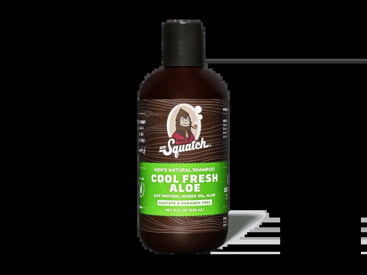 Dr Squatch Cool Fresh Aloe Men's Natural Shampoo with Oat Protein Jojoba Oil 8 Dr Squatch Cool Fresh Aloe Men