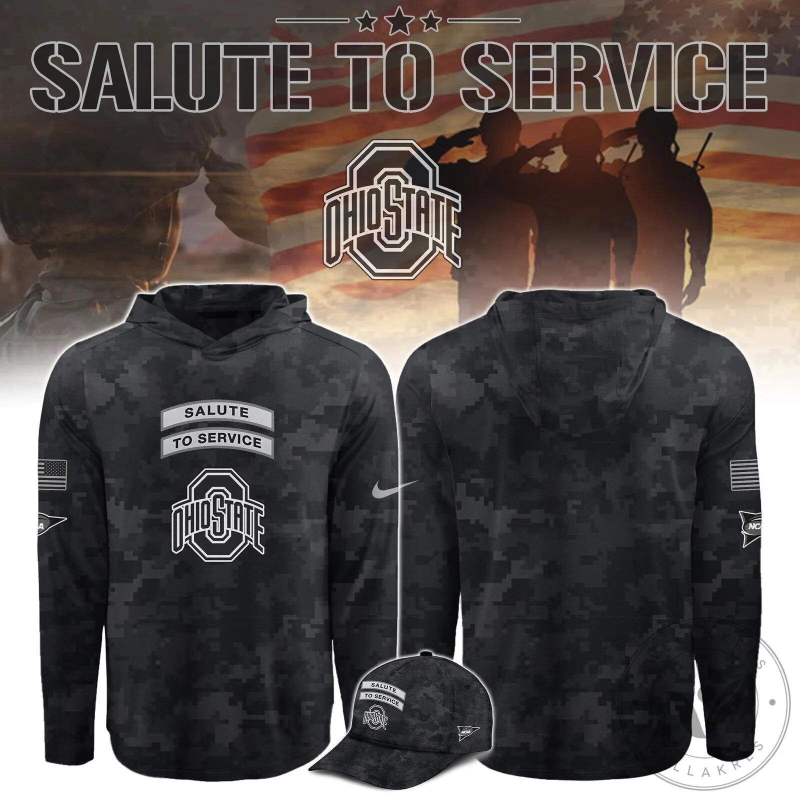 Ohio State Buckeyes Salute To Service Digital Camouflage Hoodie 2 Ohio State Buckeyes Salute To Service Digital Camouflage Hoodie