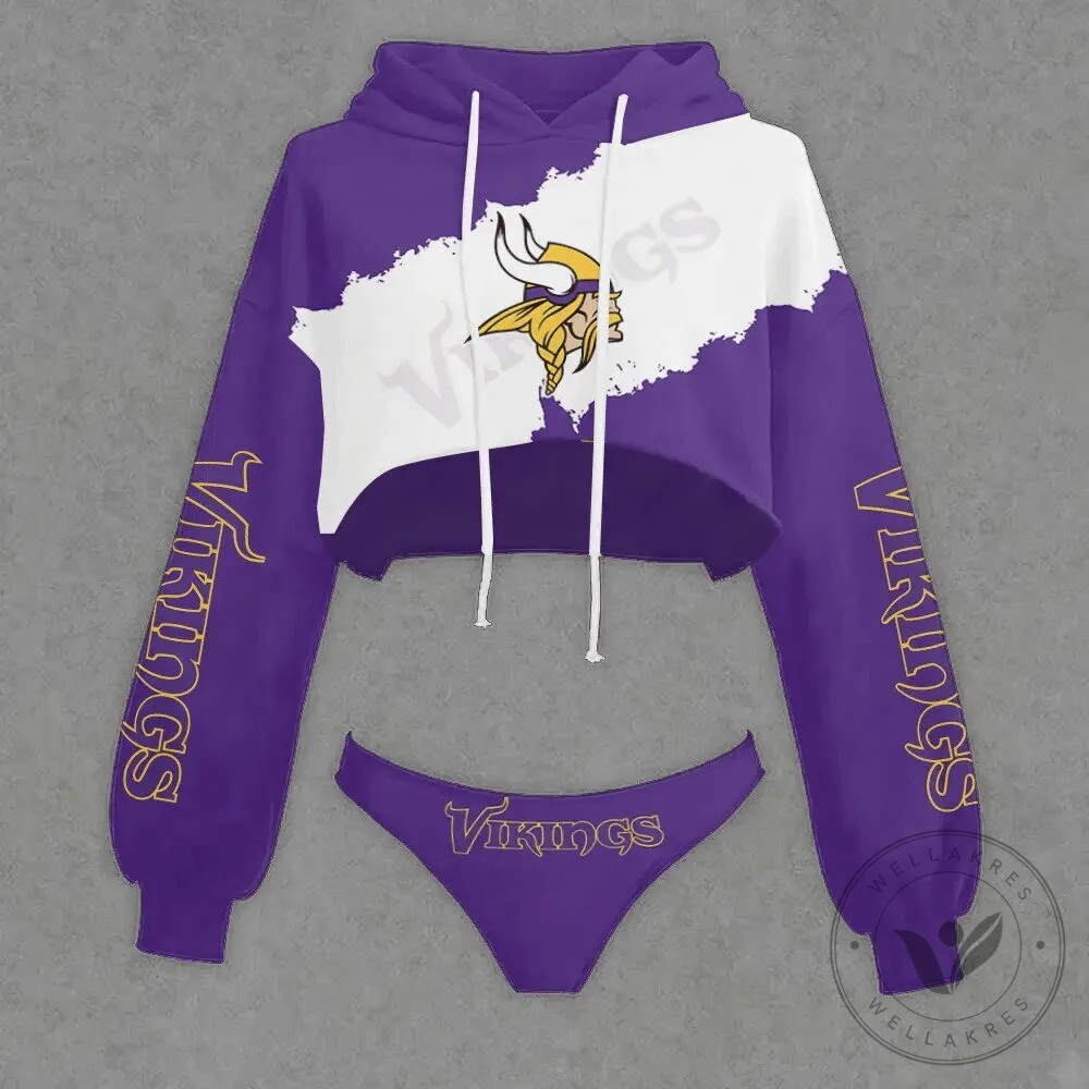 Minnesota Vikings Women's Cropped Hoodie