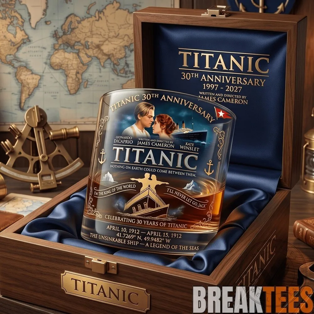 Titanic 30th Anniversary Movie Commemorative Whiskey Drinking Glass