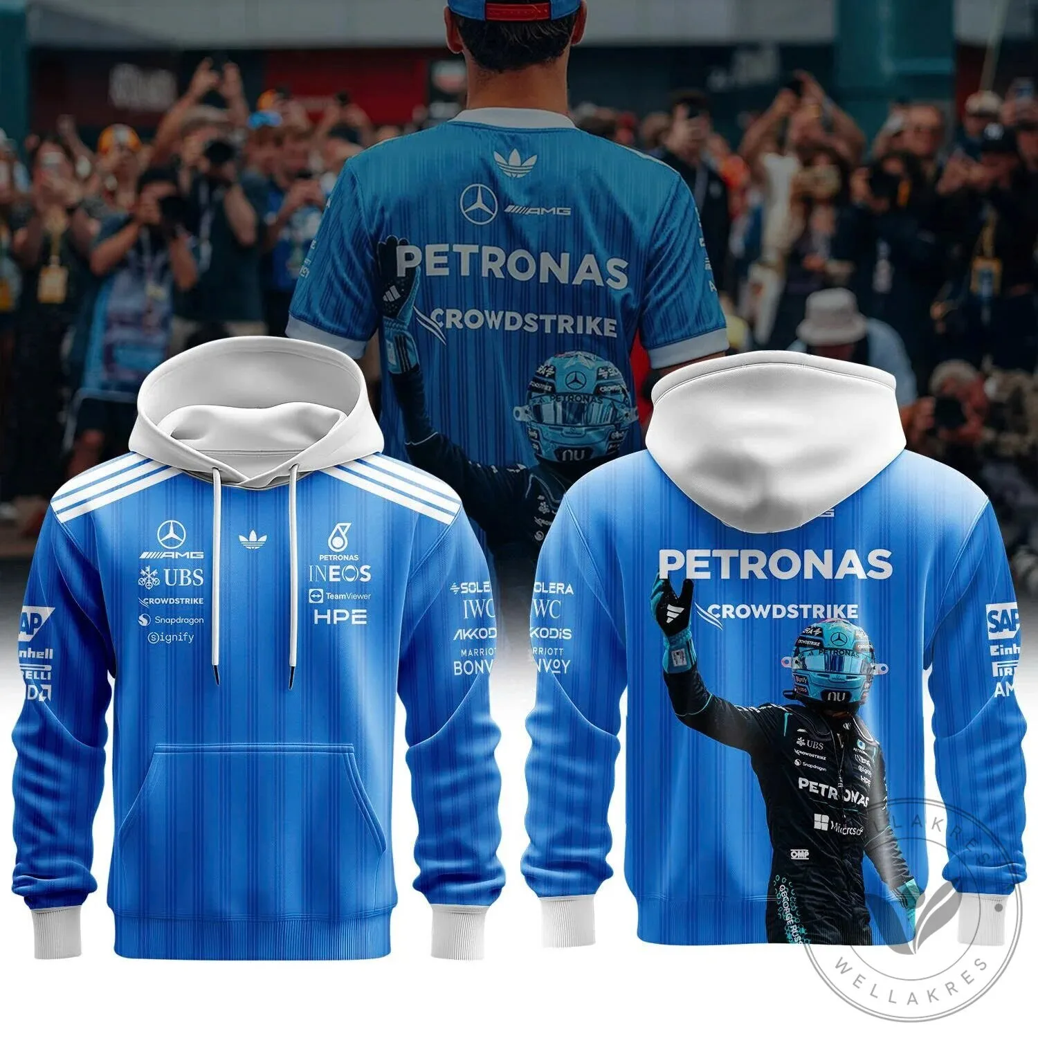 George Russell Mercedes Petronas Formula One Racing Hoodie