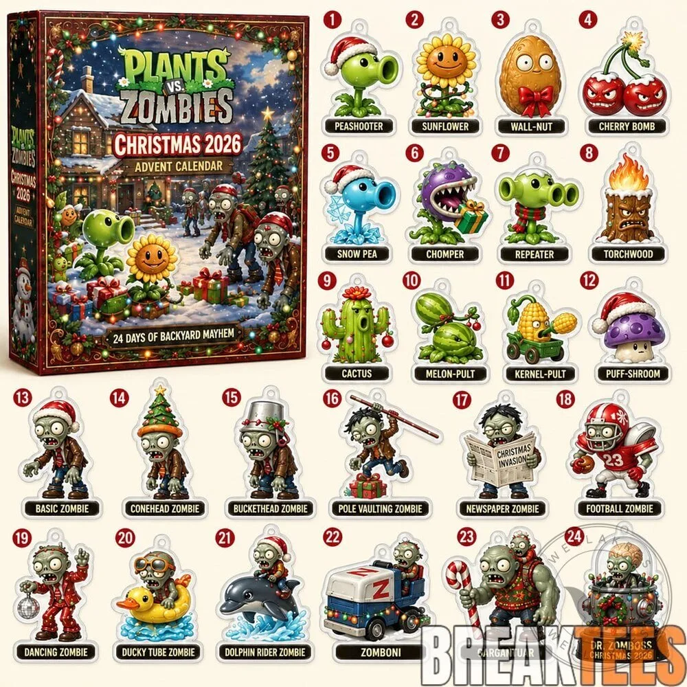 Plants versus Zombies Christmas 2026 Advent Calendar with 24 Collectible Charms 2D 2 Plants versus Zombies Christmas 2026 Advent Calendar with 24 Collectible Charms
