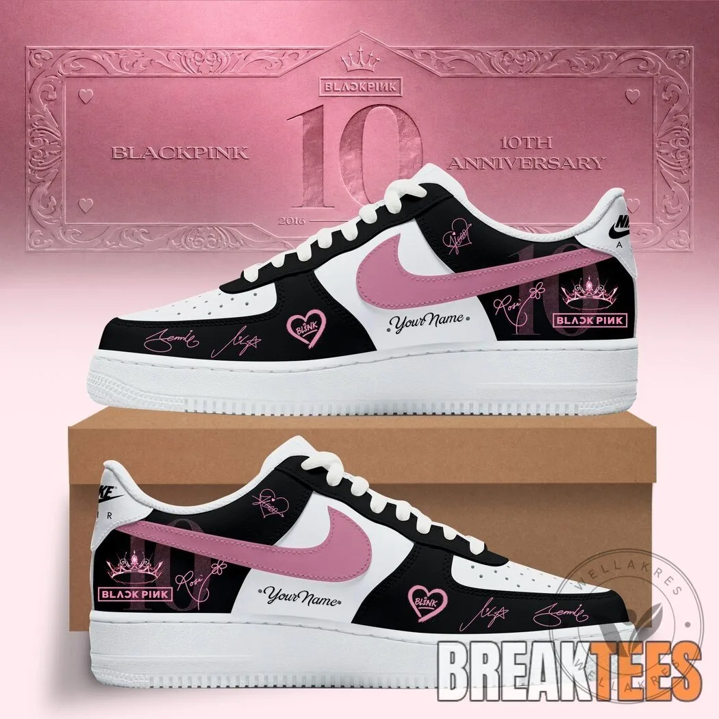 Custom Name Sneakers in Black and Pink for Blackpink's 10th Anniversary 2 Custom Name Sneakers in Black and Pink for Blackpink's 10th Anniversary
