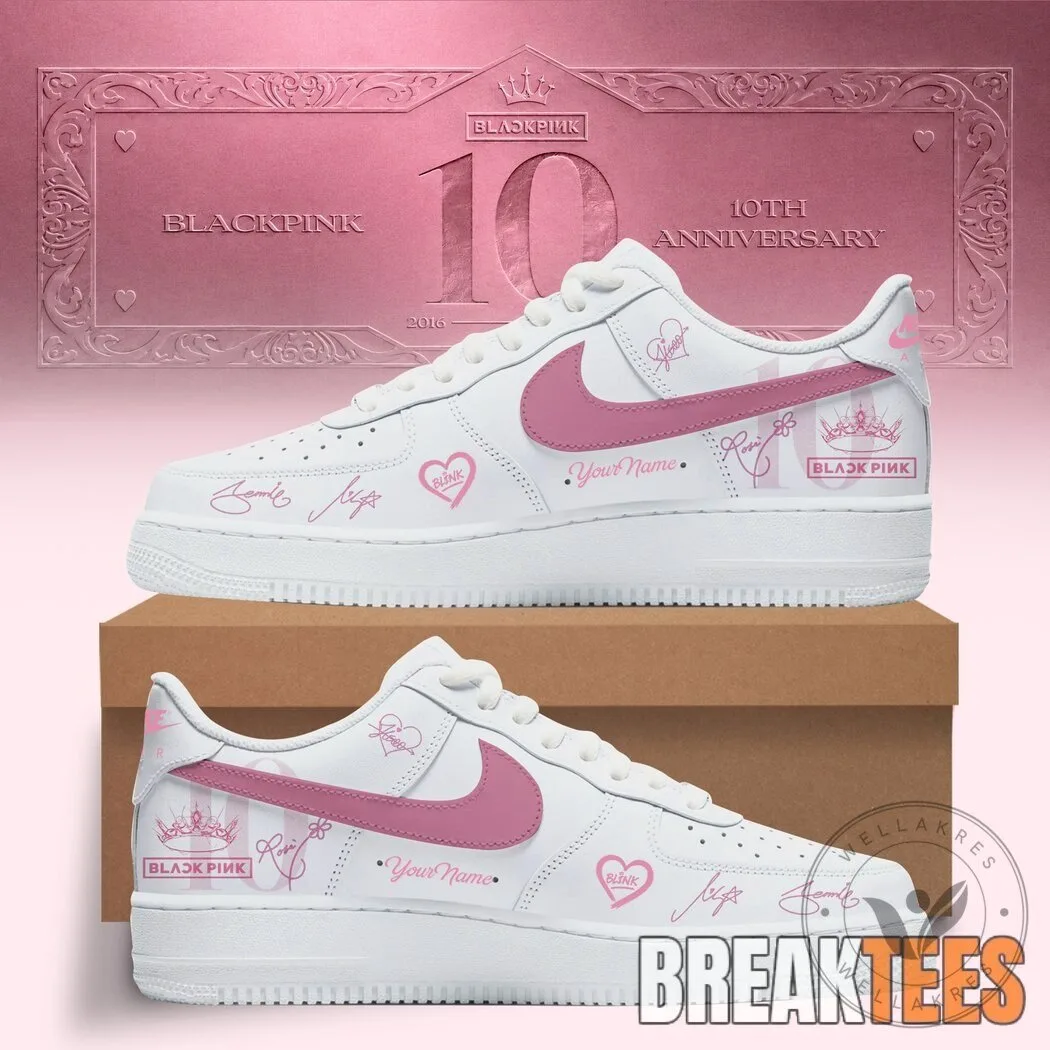Custom Name Sneakers in Black and Pink for Blackpink's 10th Anniversary 10 Custom Name Sneakers in Black and Pink for Blackpink