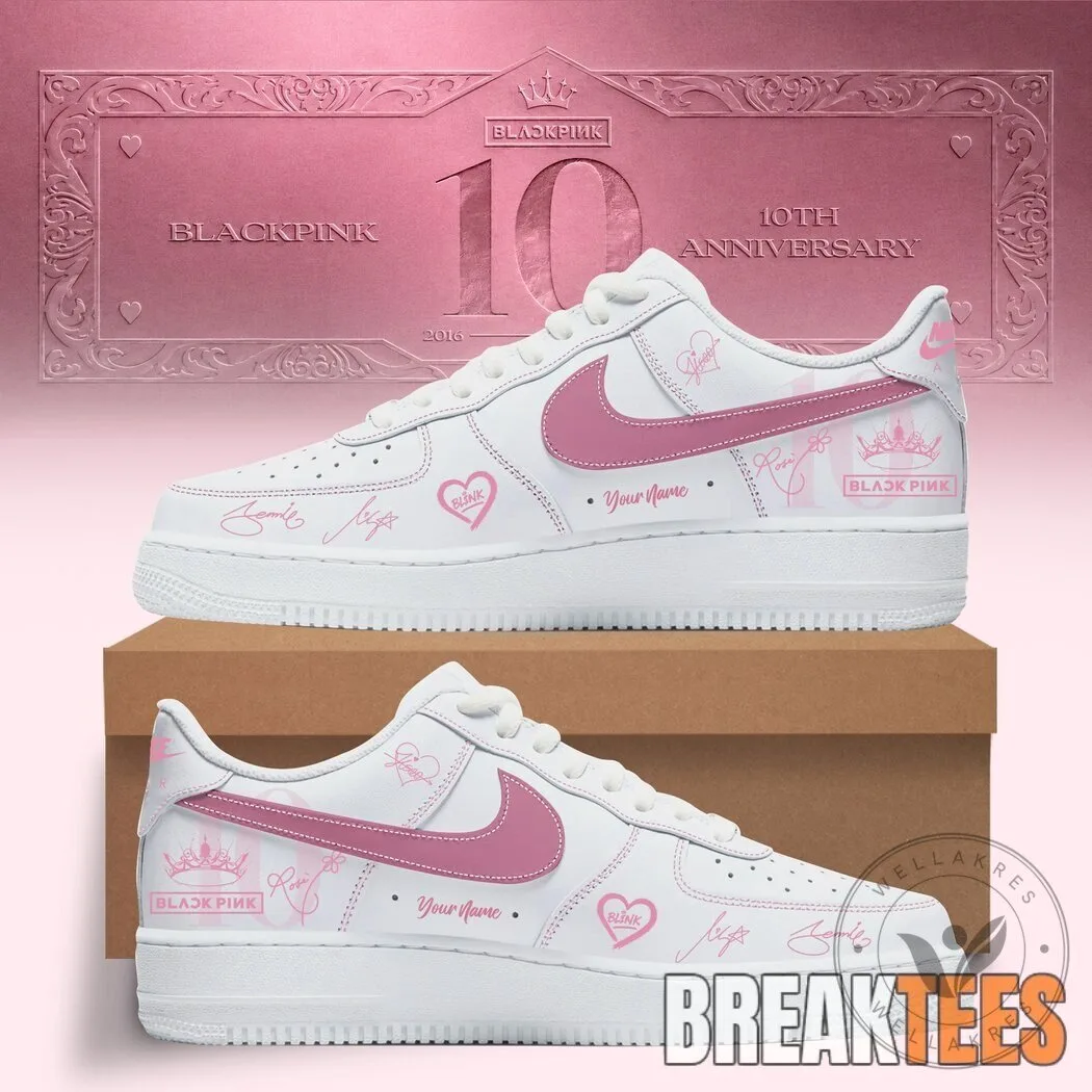 Custom Name Sneakers in Black and Pink for Blackpink's 10th Anniversary 11 Custom Name Sneakers in Black and Pink for Blackpink
