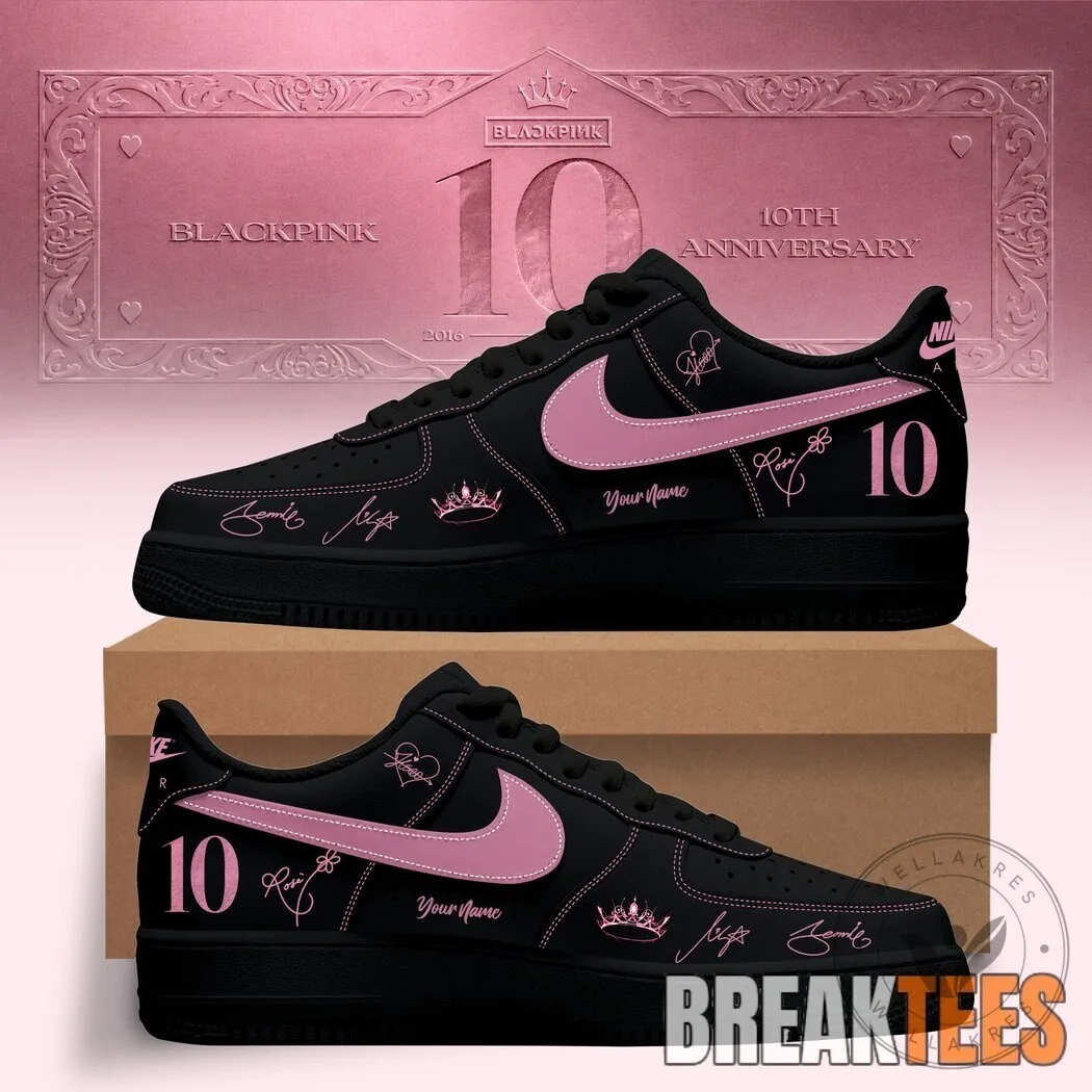 Custom Name Sneakers in Black and Pink for Blackpink's 10th Anniversary 13 Custom Name Sneakers in Black and Pink for Blackpink