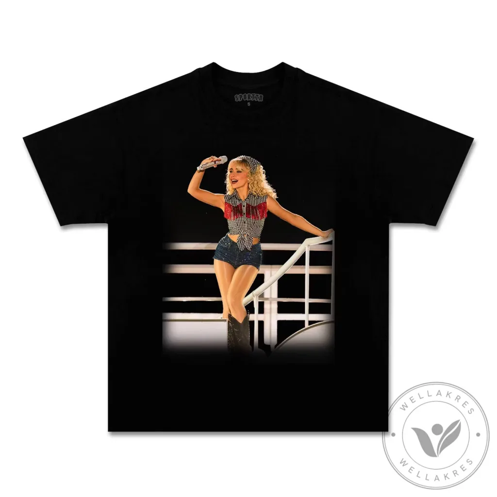 Sabrina Carpenter Live Performance Black Graphic T-Shirt 19 Sabrina Carpenter Live Performance Black Graphic T-Shirt