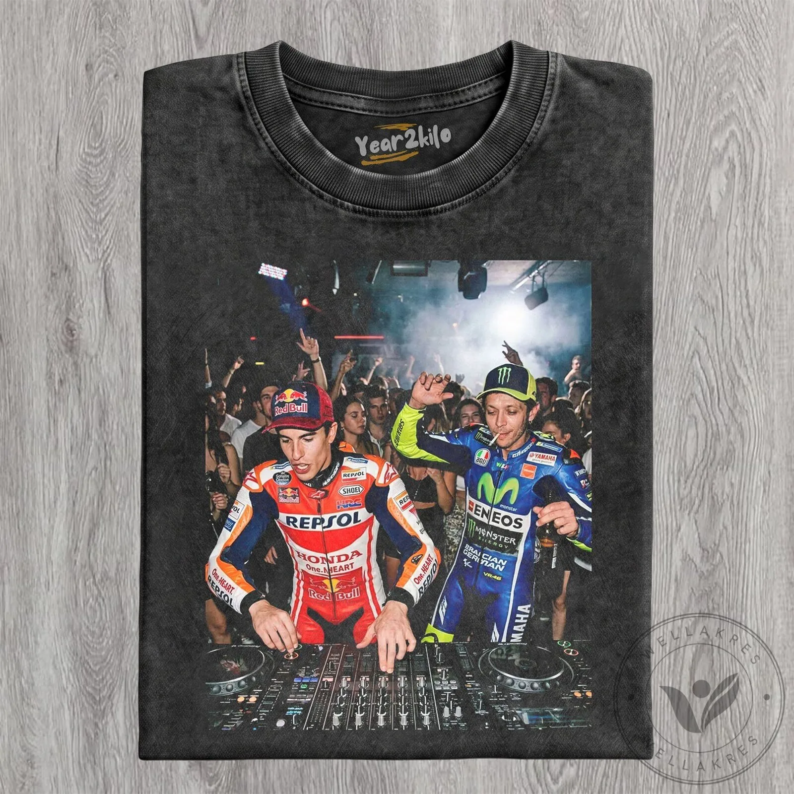 Valentino Rossi and Marc Marquez MotoGP DJ Party T-Shirt 10 Valentino Rossi and Marc Marquez MotoGP DJ Party T-Shirt