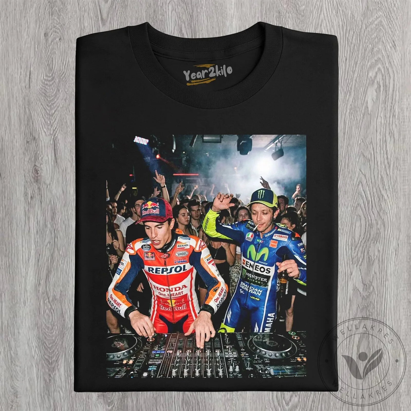 Valentino Rossi and Marc Marquez MotoGP DJ Party T-Shirt 14 Valentino Rossi and Marc Marquez MotoGP DJ Party T-Shirt