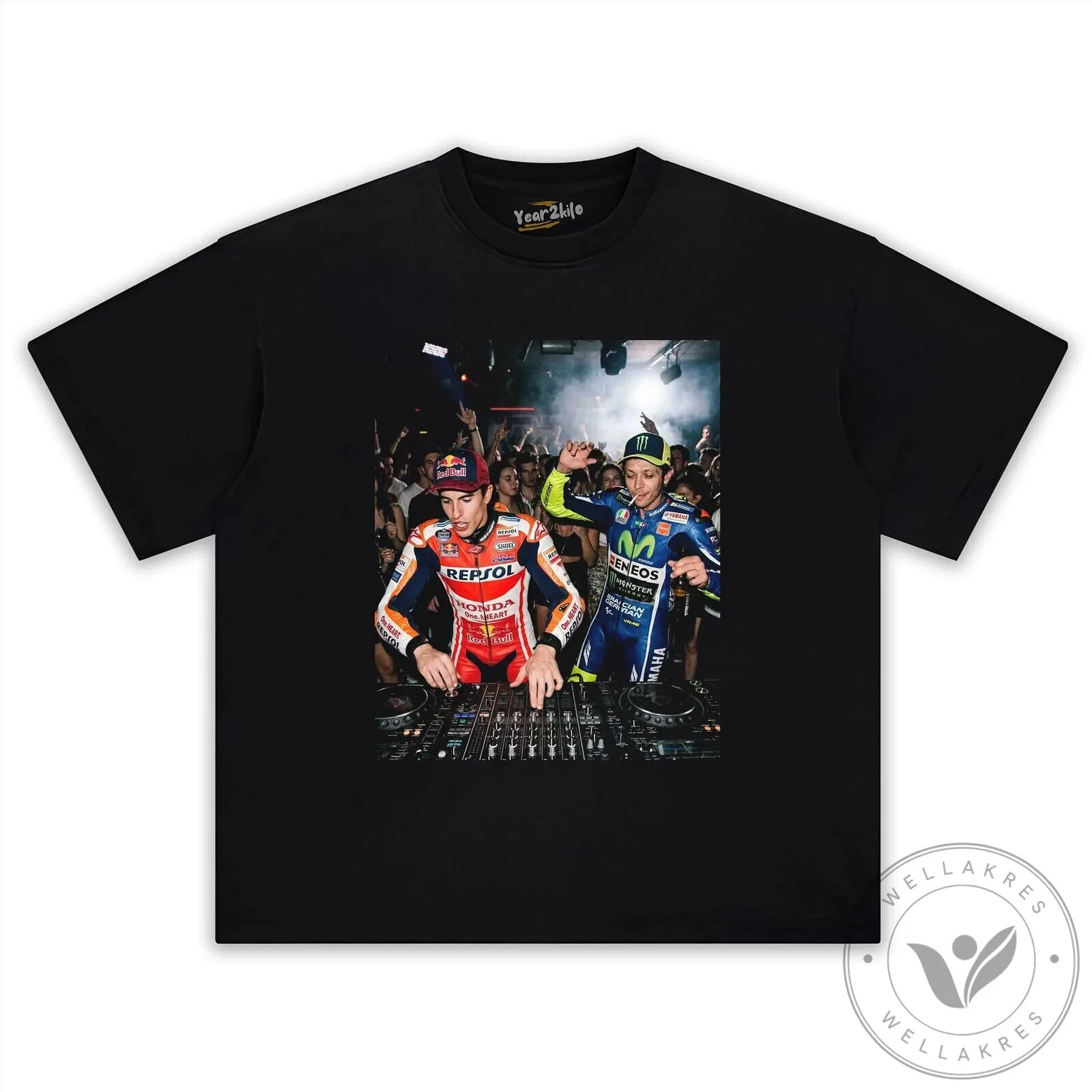 Valentino Rossi and Marc Marquez MotoGP DJ Party T-Shirt 15 Valentino Rossi and Marc Marquez MotoGP DJ Party T-Shirt
