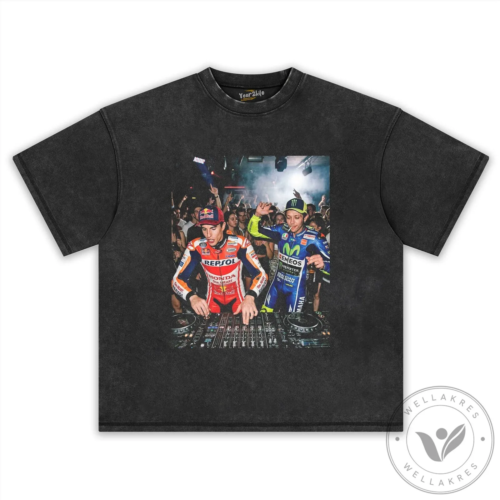 Valentino Rossi and Marc Marquez MotoGP DJ Party T-Shirt 16 Valentino Rossi and Marc Marquez MotoGP DJ Party T-Shirt