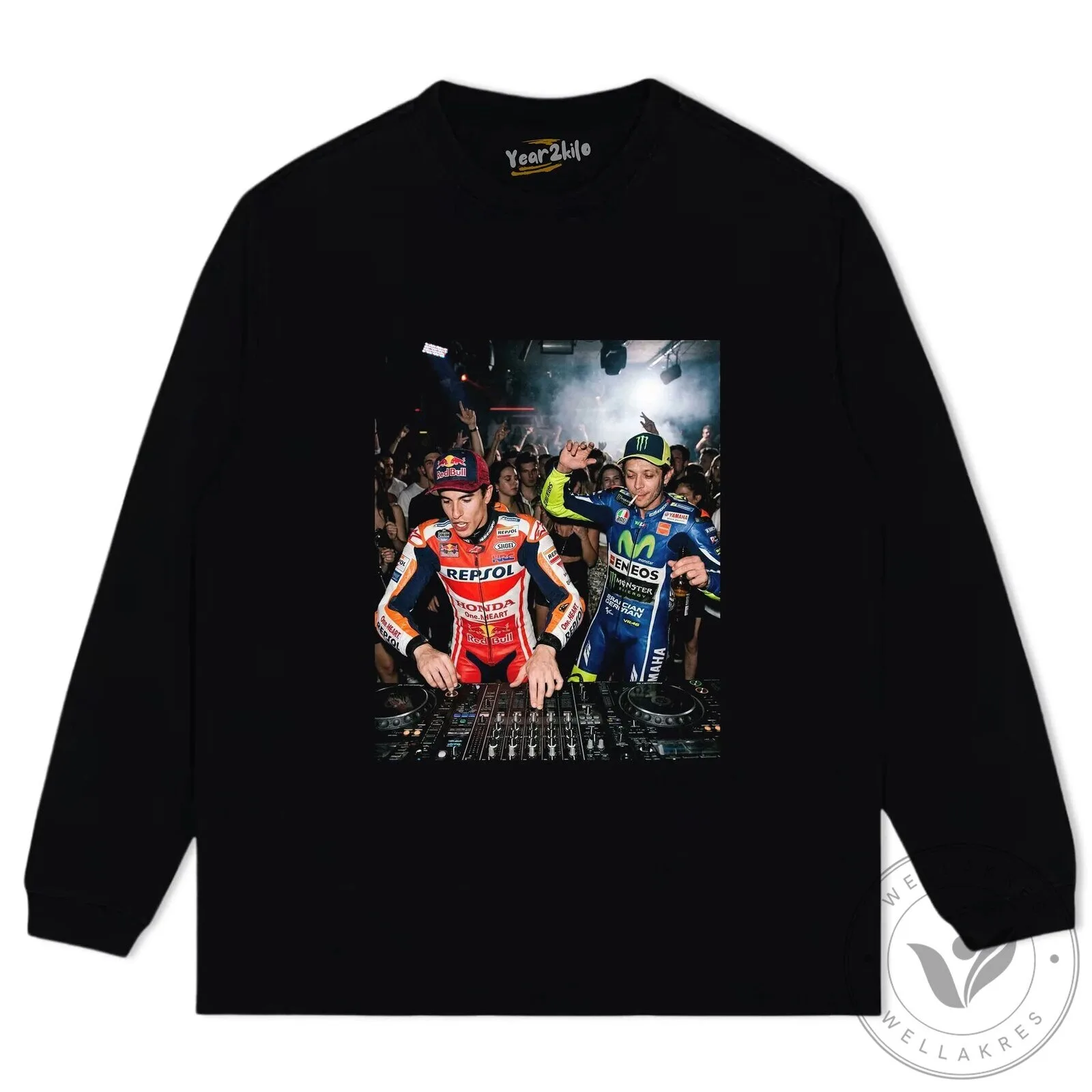 Valentino Rossi and Marc Marquez MotoGP DJ Party T-Shirt 19 Valentino Rossi and Marc Marquez MotoGP DJ Party T-Shirt