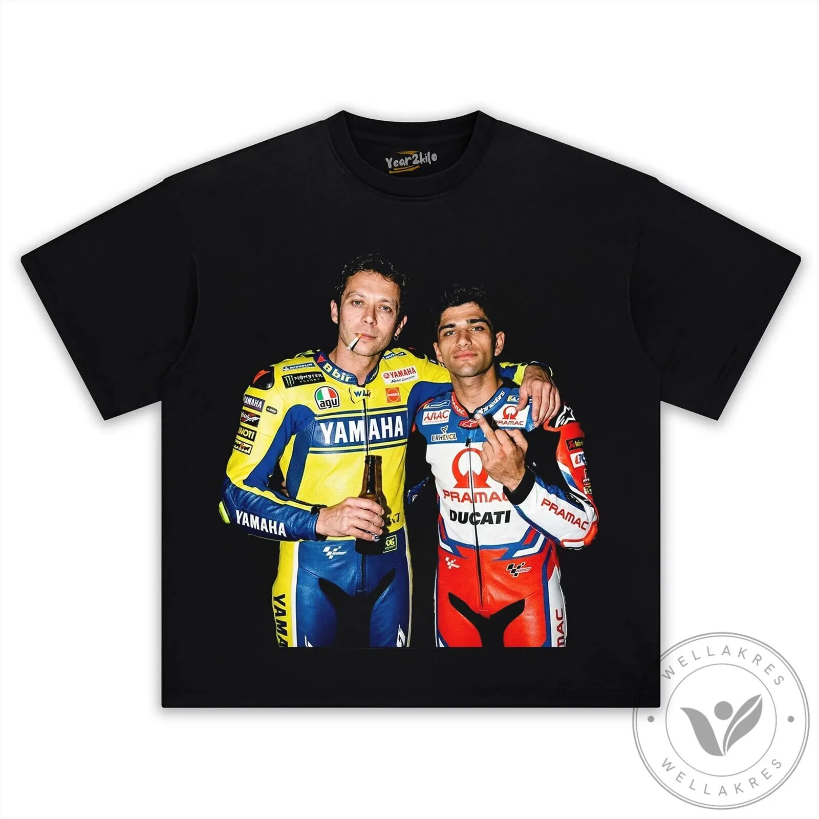 Valentino Rossi and Jorge Martin MotoGP Racing Legends T-Shirt 15 Valentino Rossi and Jorge Martin MotoGP Racing Legends T-Shirt