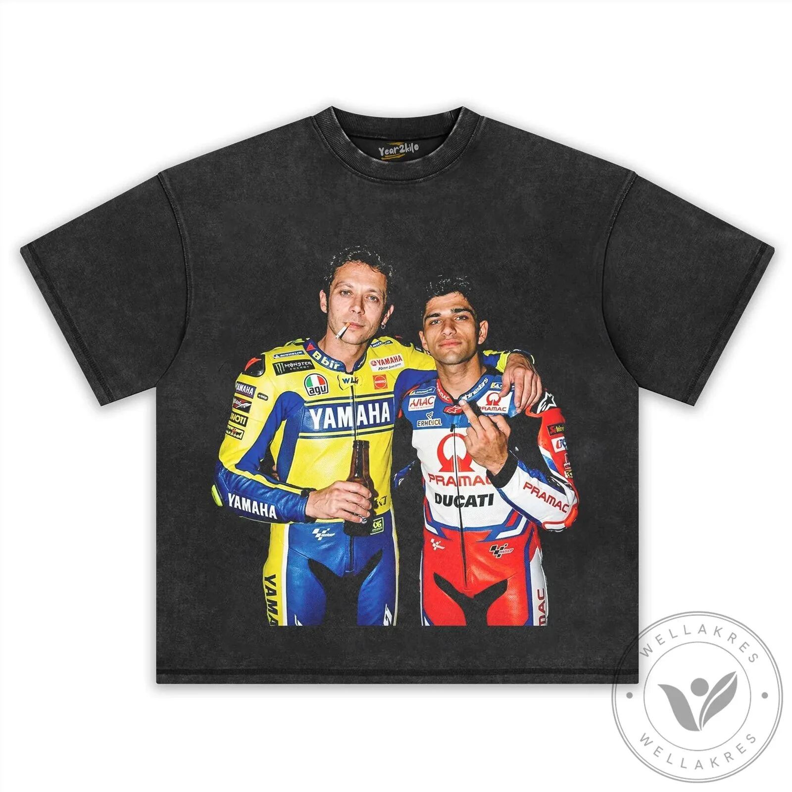 Valentino Rossi and Jorge Martin MotoGP Racing Legends T-Shirt 16 Valentino Rossi and Jorge Martin MotoGP Racing Legends T-Shirt