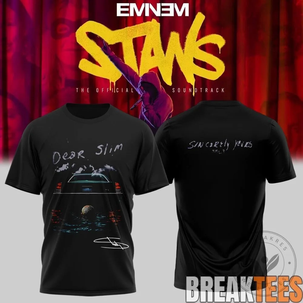 Eminem The Slim Shady LP Album Tracklist Black T-Shirt 11 Eminem The Slim Shady LP Album Tracklist Black T-Shirt