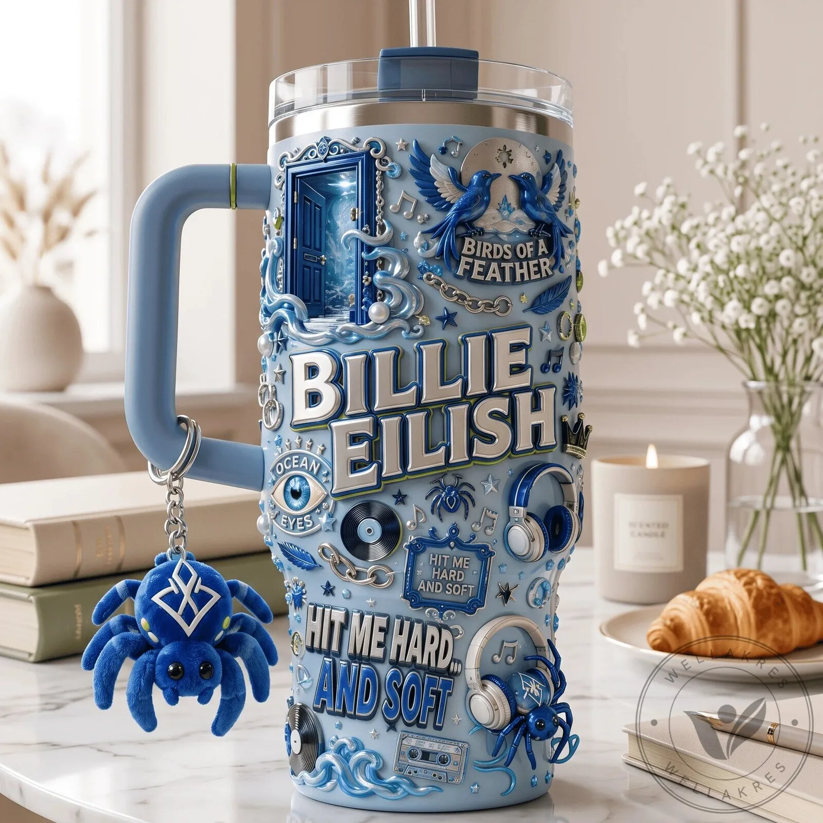 Billie Eilish Hit Me Hard And Soft Album Art 40oz Tumbler With Handle 8 Billie Eilish Hit Me Hard And Soft Album Art 40oz Tumbler With Handle