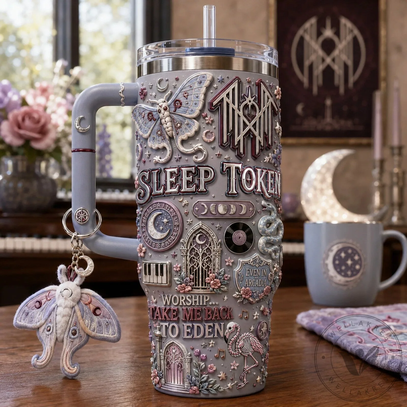 Sleep Token Take Me Back To Eden Music Album Art 40oz Tumbler With Handle