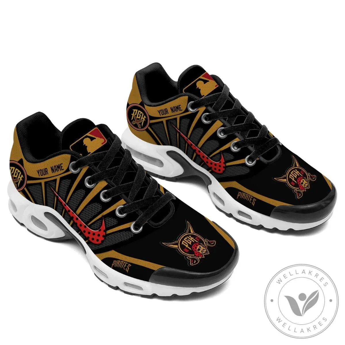 Pittsburgh Pirates City Connect Personalized Air Max Shoes 7 Pittsburgh Pirates City Connect Personalized Air Max Shoes
