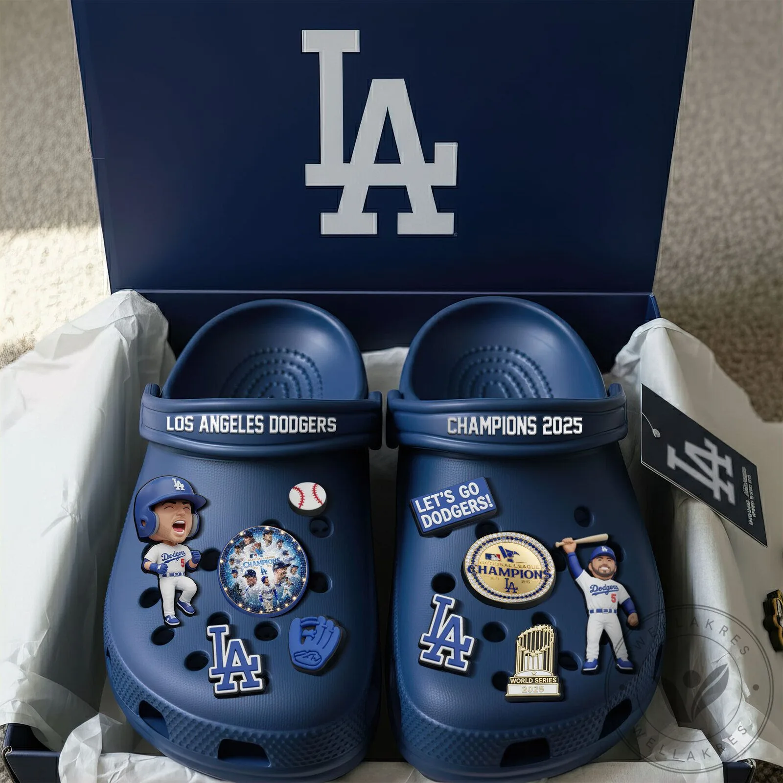 Los Angeles Dodgers Champions 2025 Baseball Team Crocs Clogs Shoes