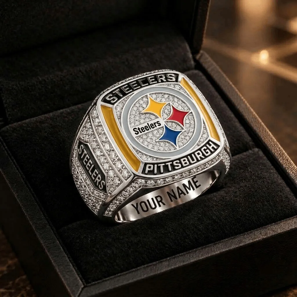 Pittsburgh Steelers Super Bowl Championship Ring with Custom Engraving
