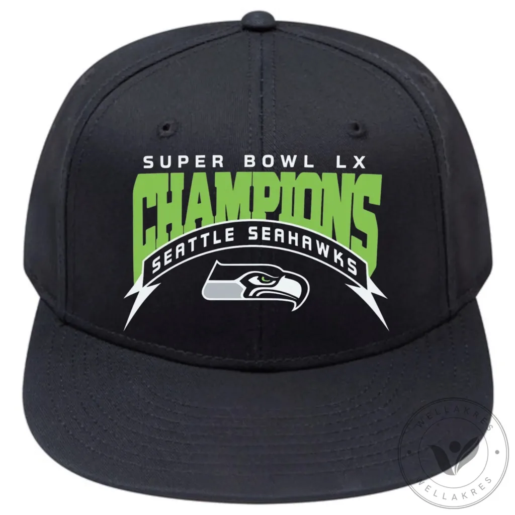Seattle Seahawks Super Bowl LX Champions Snapback Cap Hat 34 Seattle Seahawks Super Bowl LX Champions Snapback Cap Hat