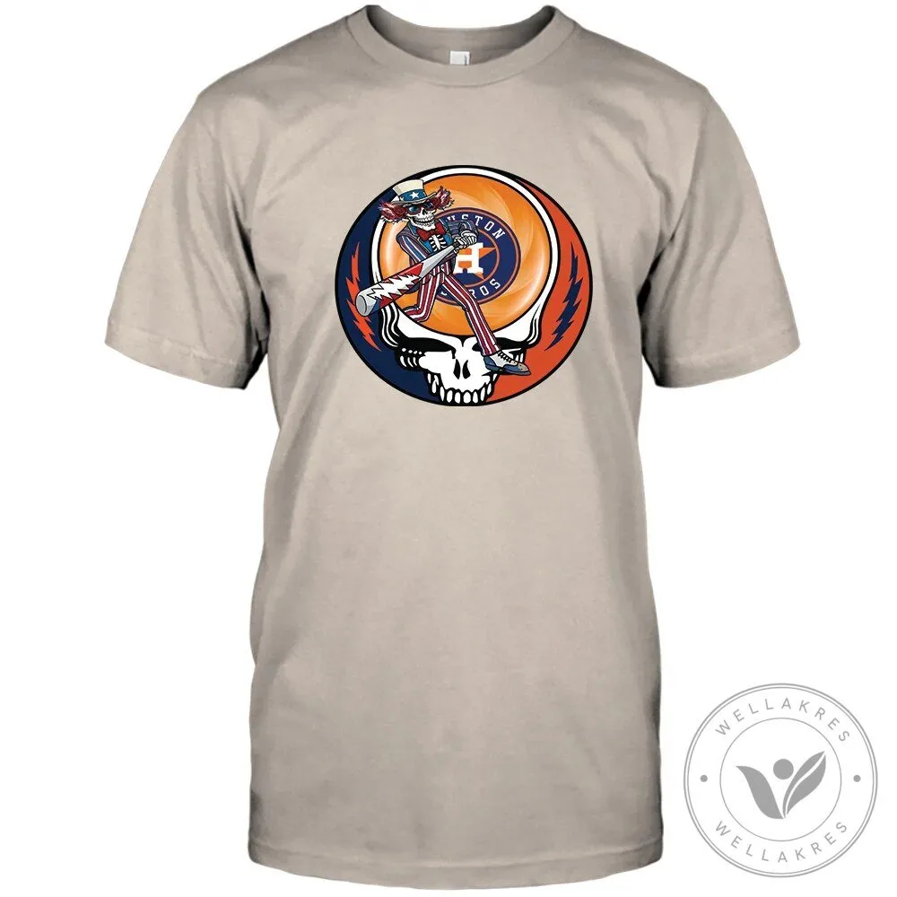 Grateful Dead Stealie Uncle Sam T-Shirt featuring Houston Astros Baseball