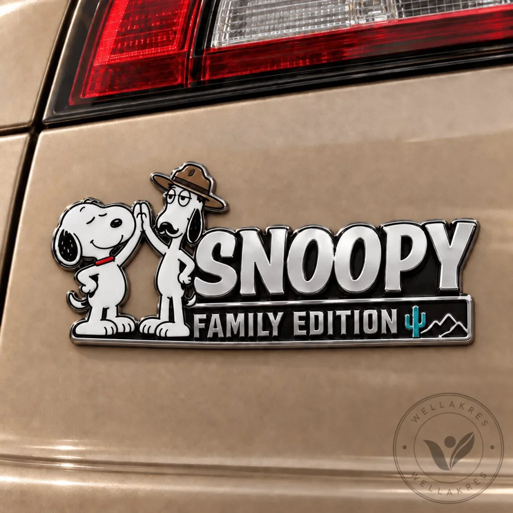 Snoopy Family Edition Car Emblem Badge Decal for Vehicle Auto Truck SUV Snoopy Family Edition Car Emblem Badge Decal for Vehicle Auto Truck SUV