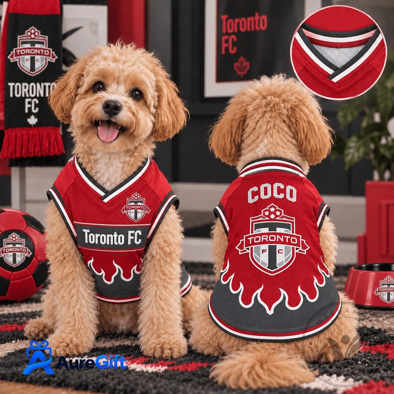 Toronto FC Major League Soccer Personalized Pet Dog Jersey 5 Toronto FC Major League Soccer Personalized Pet Dog Jersey