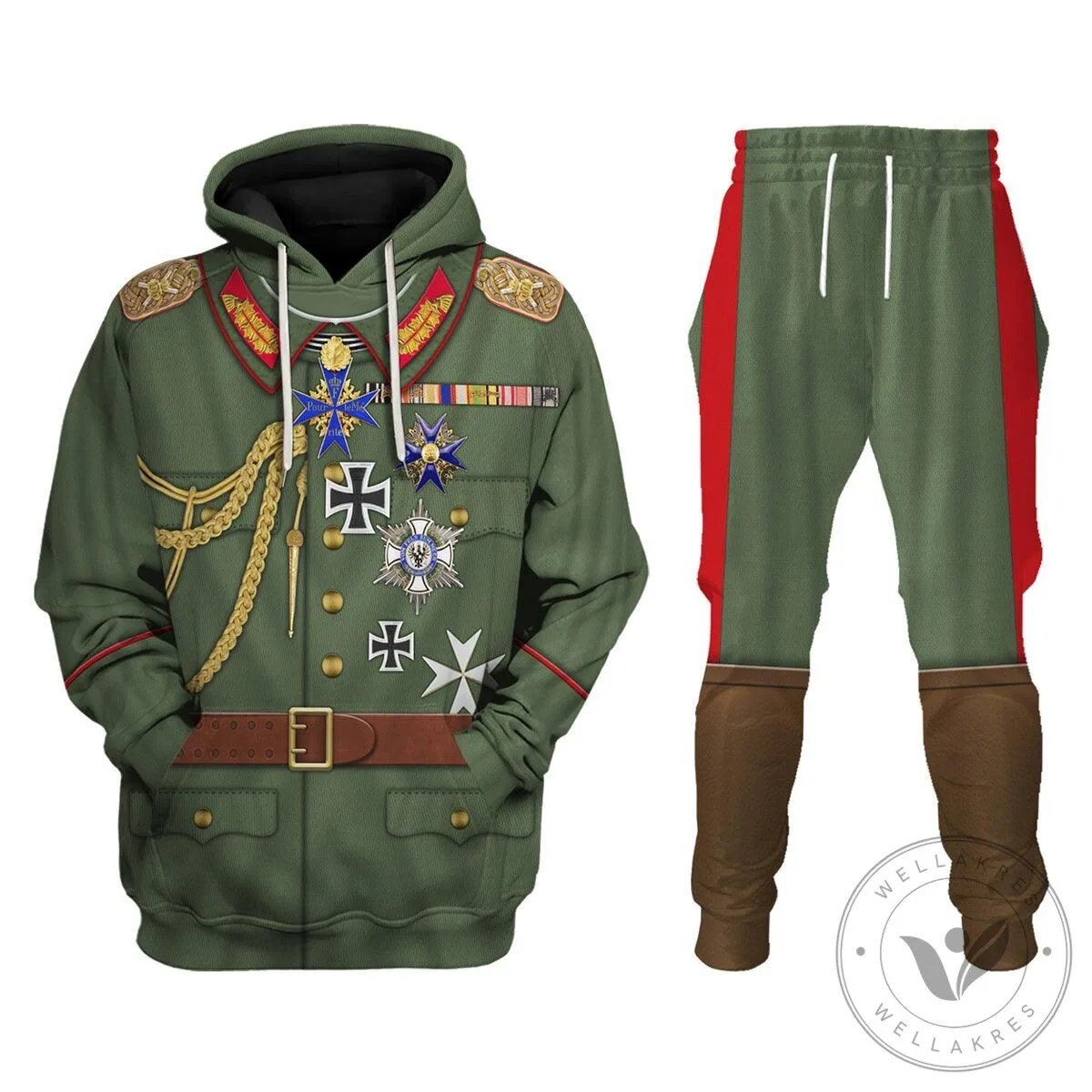 Kaiser Wilhelm II German Emperor Costume Hoodie and Pants Tracksuit 16 Kaiser Wilhelm II German Emperor Costume Hoodie and Pants Tracksuit
