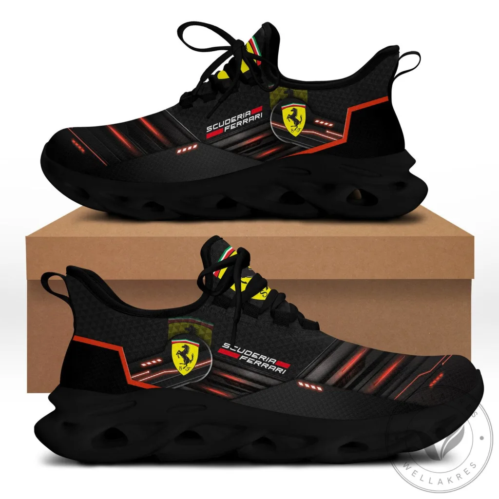 Scuderia Ferrari Black Red Racing Team Fan Running Shoes Scuderia Ferrari Black Red Racing Team Fan Running Shoes