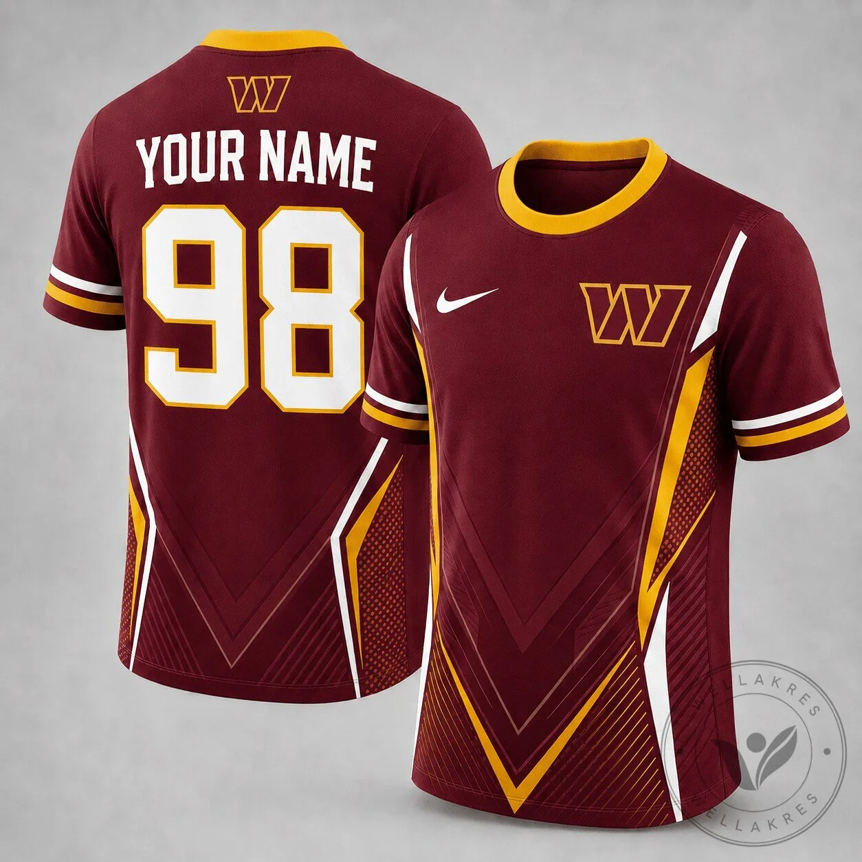 Washington Commanders Custom Name and Number Football Fan Jersey