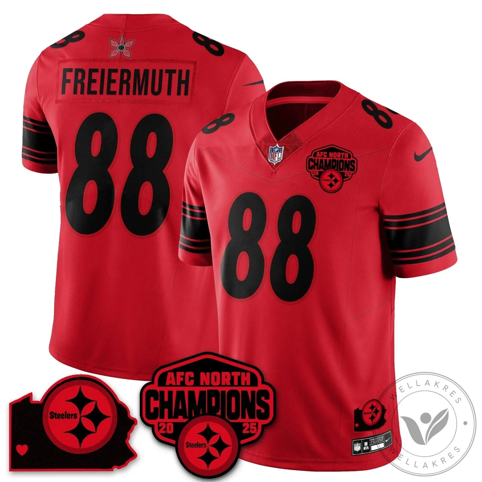 Pat Freiermuth 88 Jersey for Pittsburgh Steelers - AFC North Champions Edition 49 Pat Freiermuth 88 Jersey for Pittsburgh Steelers - AFC North Champions Edition