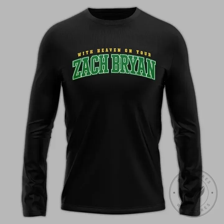 Zach Bryan With Heaven On Tour Long Sleeve Concert Shirt 8 Zach Bryan With Heaven On Tour Long Sleeve Concert Shirt