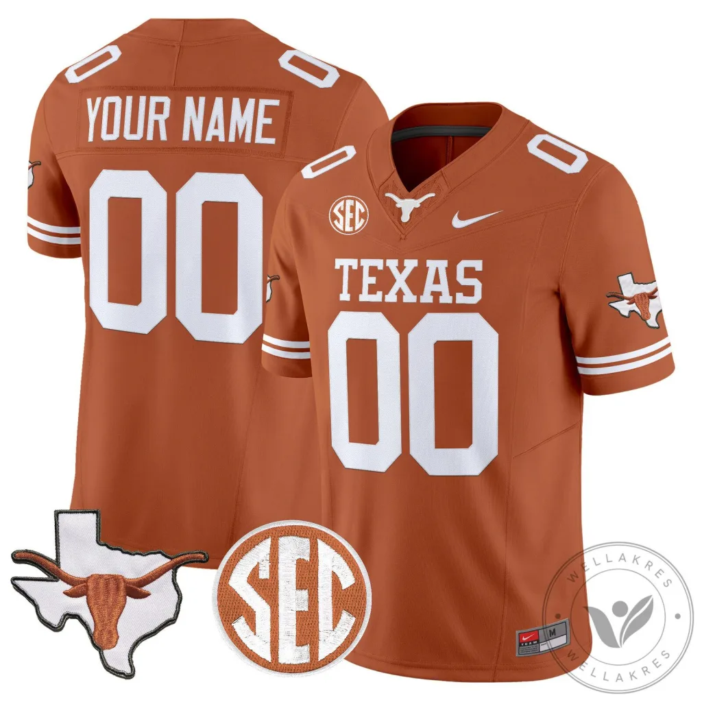Texas State Longhorns Football Jersey Custom Name Number Orange NCAA Fan Apparel Texas State Longhorns Football Jersey Custom Name Number Orange NCAA Fan Apparel