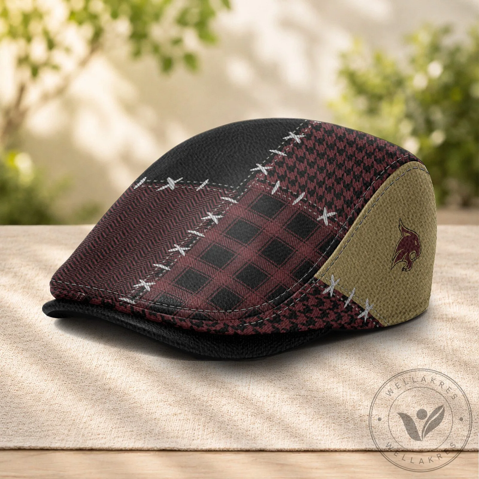 Texas State Bobcats Patchwork Flat Cap, NCAA College Golf Hat 9 Texas State Bobcats Patchwork Flat Cap, NCAA College Golf Hat