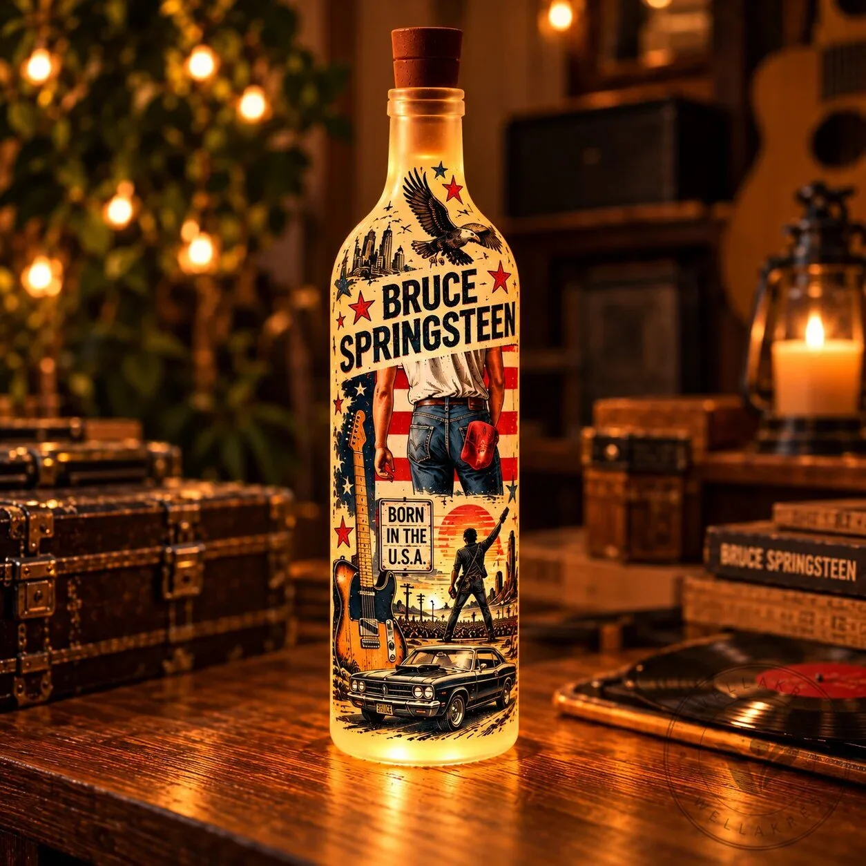 Bruce Springsteen Born to Run Asbury Park Lighted Bottle Lamp 7 Bruce Springsteen Born to Run Asbury Park Lighted Bottle Lamp